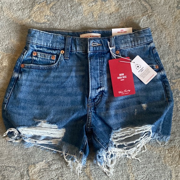 Lucky Brand Pants - Lucky brand high rise mom shorts size 0/25. $70 nwt